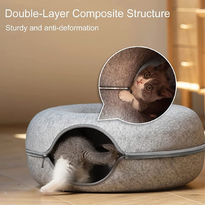 CuddleRing™ Cat Tunnel Bed
