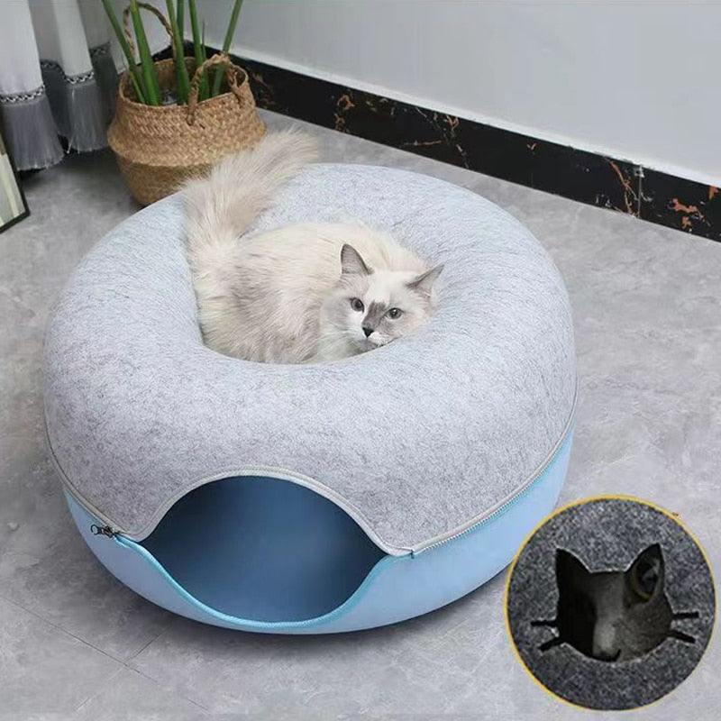 CuddleRing™ Cat Tunnel Bed