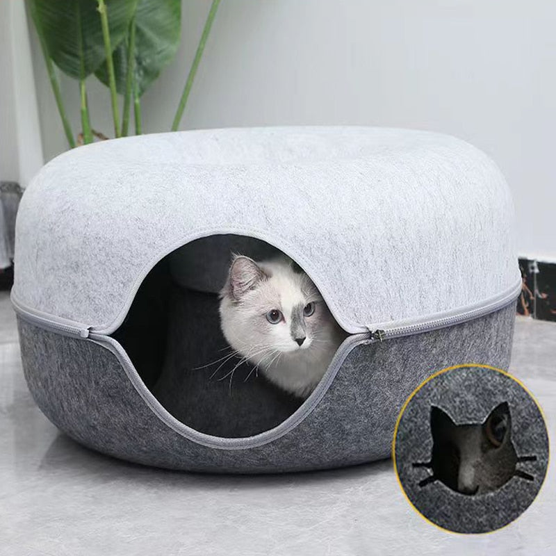 CuddleRing Cat Tunnel Bed™