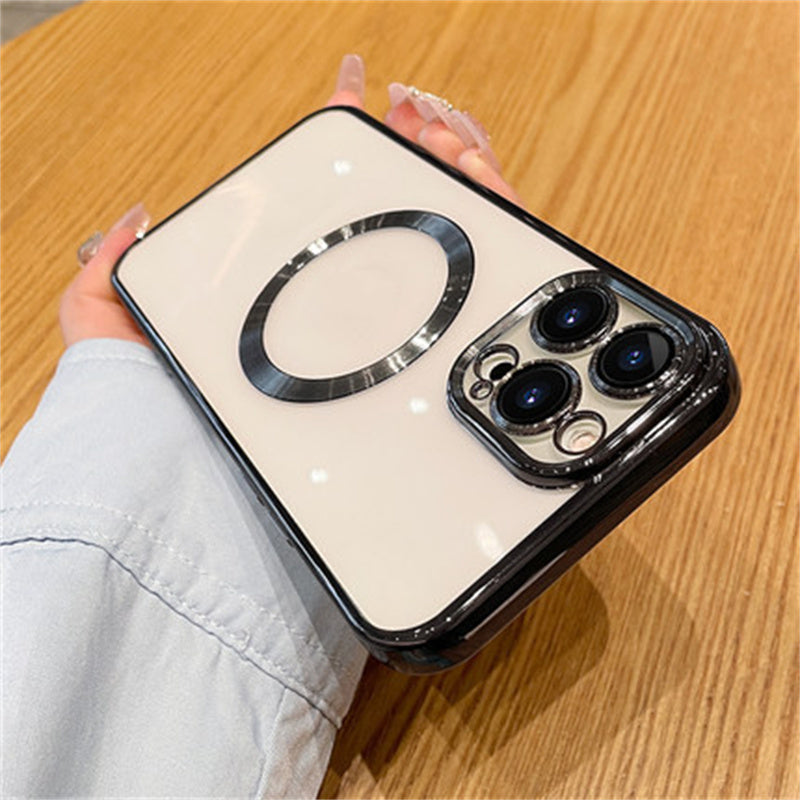 Transparent Electroplated iPhone Case W/ Lens Protector