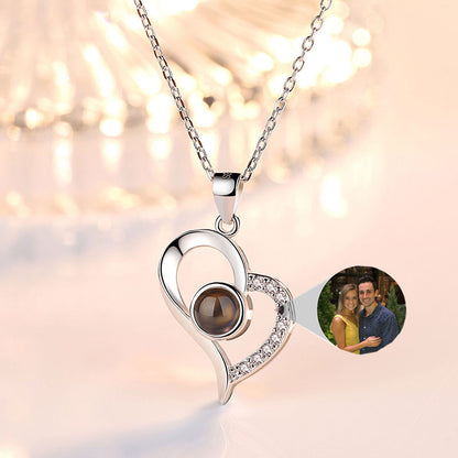 Personalized Heart Photo Necklace