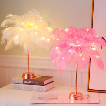 LED Remote Control Feather Lamp