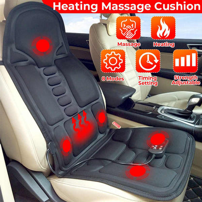 Portable Heated Electric Back Massager Chair Cushion - Dave's Deal Depot