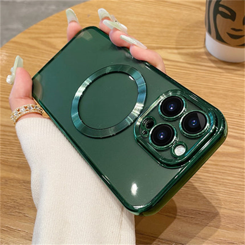 Transparent Electroplated iPhone Case W/ Lens Protector