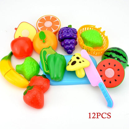 23Pcs Play Kitchen Fruit Vegetable Toy Cutting Set