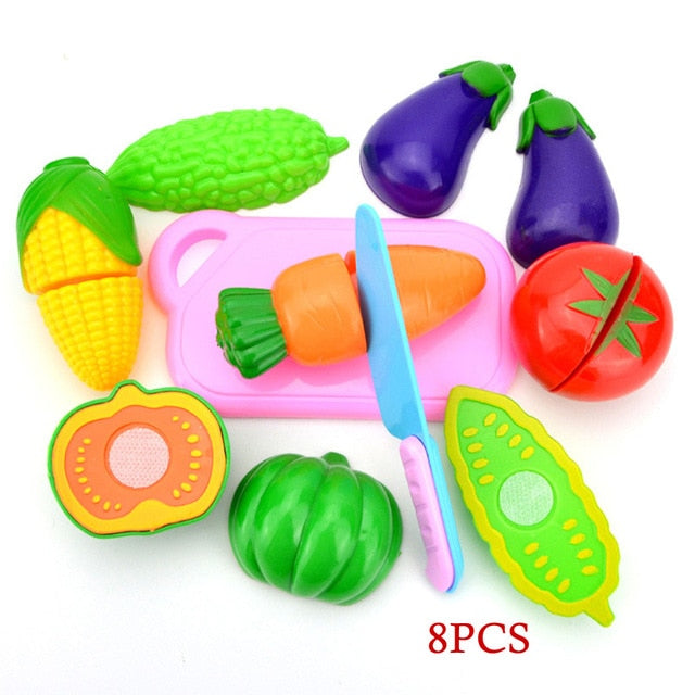 23Pcs Play Kitchen Fruit Vegetable Toy Cutting Set