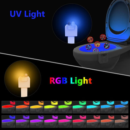 Motion Activated LED Toilet Night Light/ UV Sterilizer - Dave's Deal Depot