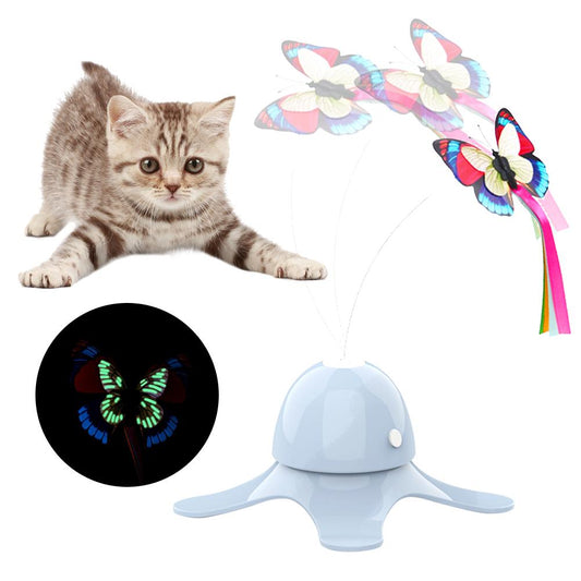 Interactive Fluorescent Butterfly Cat Toy - Dave's Deal Depot