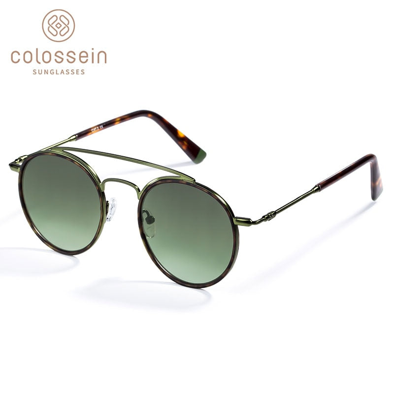 COLOSSEIN Retro Round Leopard Sunglasses Unisex - Dave's Deal Depot