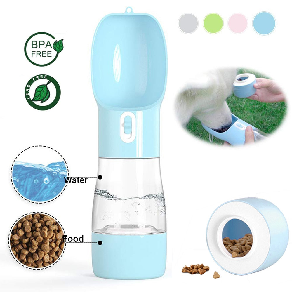 Portable Drinking Water Feeder Bowl  W/ Food Compartment - Dave's Deal Depot