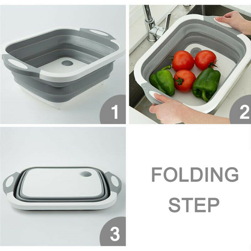 Collapsible Cutting Board Colander - Dave's Deal Depot