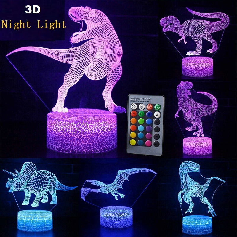 3D Dinosaur Night Light - Dave's Deal Depot