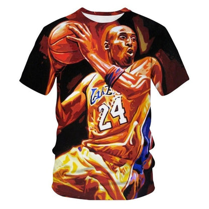 Kobe Bryant 3D printed short sleeved T-shirt - Dave's Deal Depot