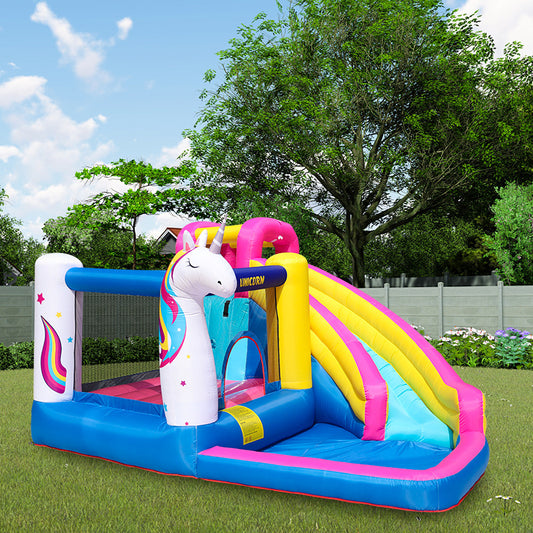 Unicorn Bounce House Water Slide With Blower - Dave's Deal Depot