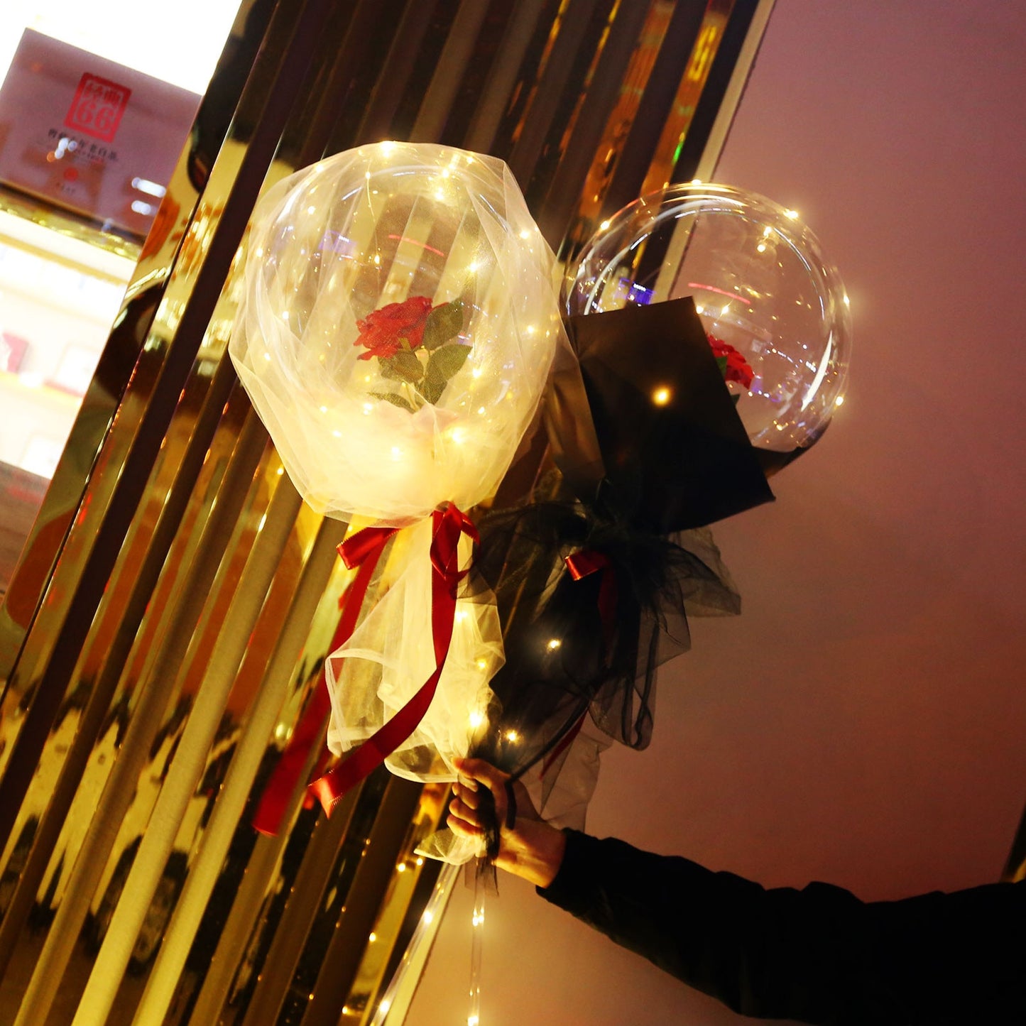 LED Luminous Balloon Rose Bouquet