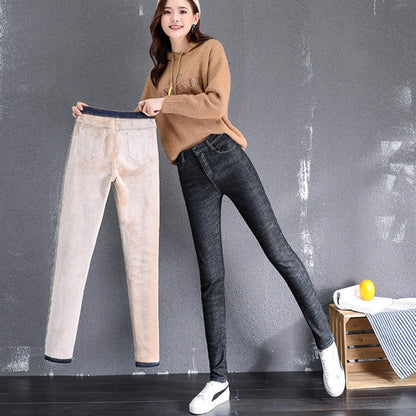 Women Fleece Lined Skinny Jeans
