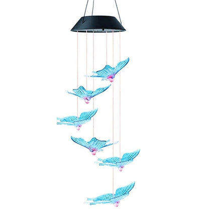 LED Solar Powered Butterfly Wind Chimes