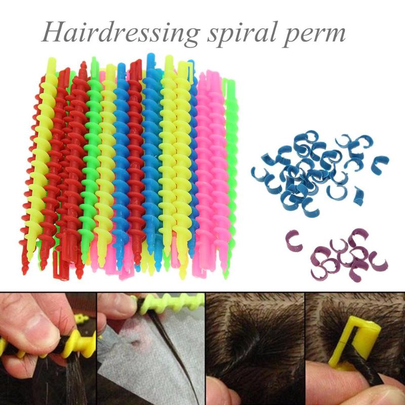 18/35PCS Long Spiral Hair Perm Styling Curler Rollers - Dave's Deal Depot