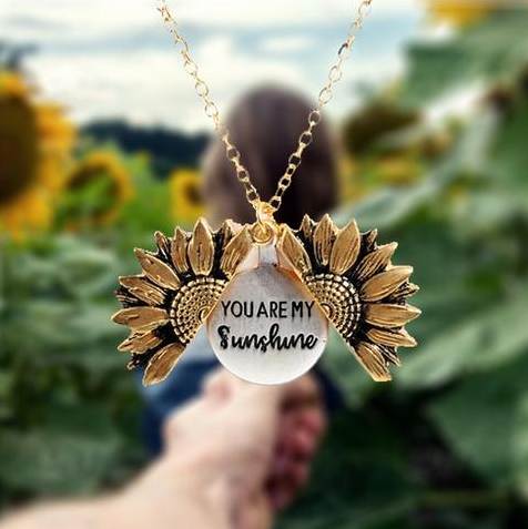 "You Are My Sunshine" Sunflower Necklace - Dave's Deal Depot