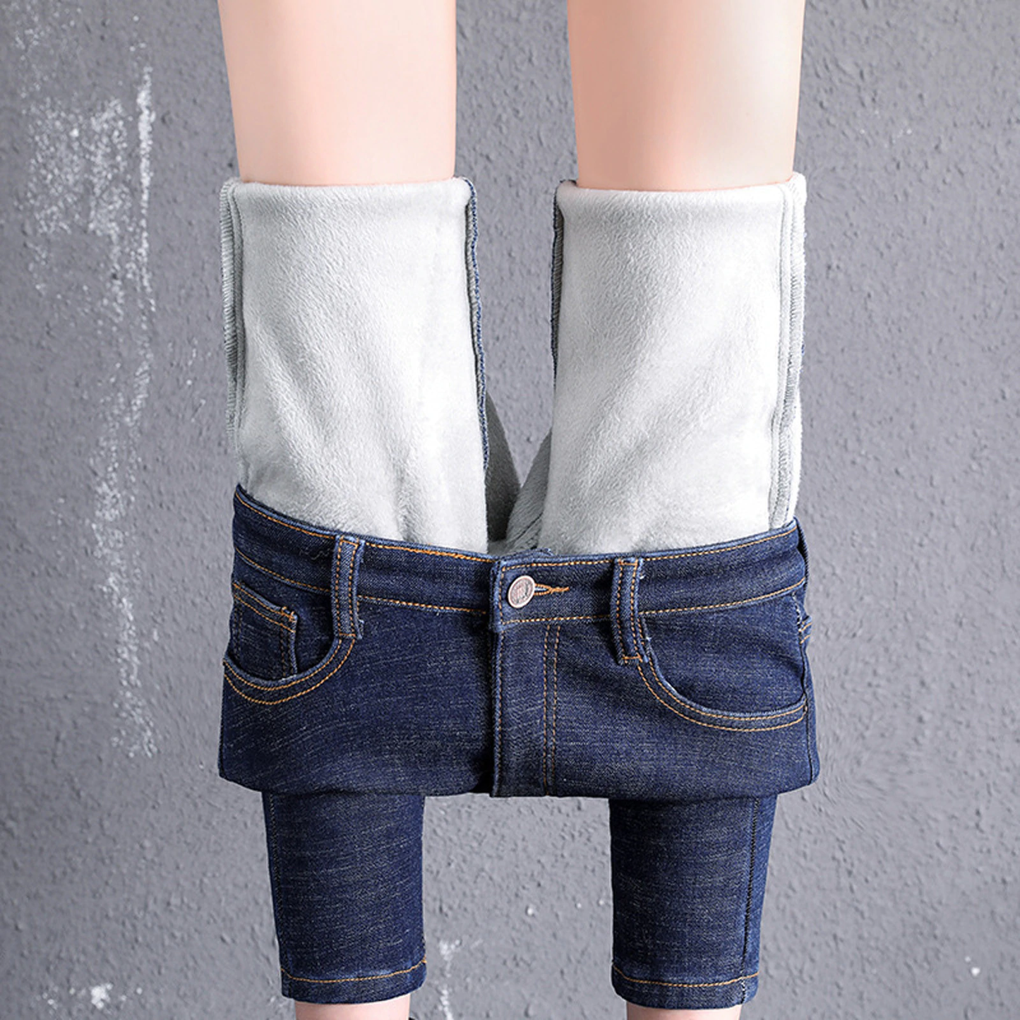 Women Fleece Lined Skinny Jeans